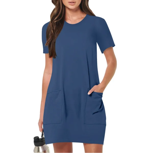 S07a59b39e3504e568b18074d90f360bb5.webp Women's Casual Short-Sleeve Dress with Pockets