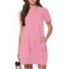 S1ef2296c858b4ff3988dbe422072e59cP.webp Women's Casual Short-Sleeve Dress with Pockets
