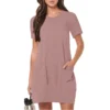 S2b0452edbffc433f883a62e4503dea00Z.webp Women's Casual Short-Sleeve Dress with Pockets