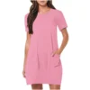 S582199ac2ec24d87ab13daf983456987e.webp Women's Casual Short-Sleeve Dress with Pockets