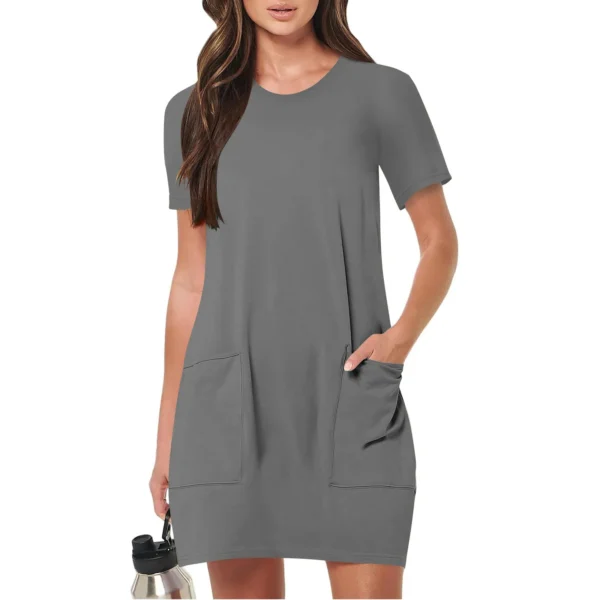 Sdc14f3c6ff2546f5a695ea781c443cb9c.webp Women's Casual Short-Sleeve Dress with Pockets
