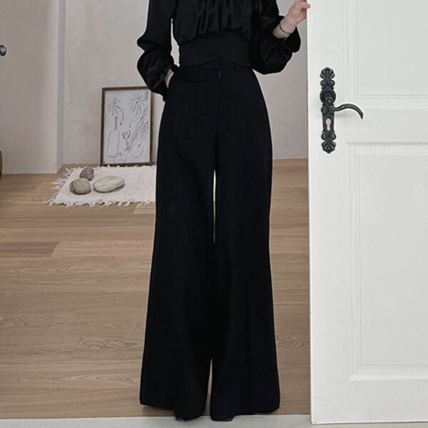 Pleated Wide-Leg Trousers