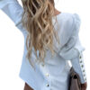 Button-Cuff Blouse