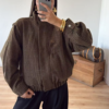 Checked Bomber Jacket