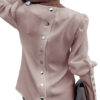 Button-Cuff Blouse