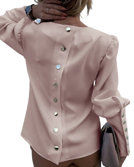 Button-Cuff Blouse