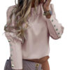 Button-Cuff Blouse
