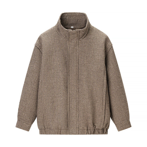 Checked Bomber Jacket