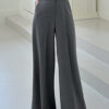 Pleated Wide-Leg Trousers