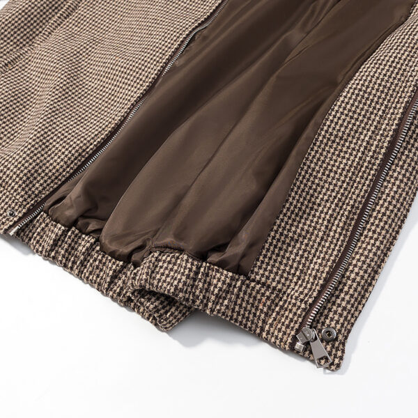 Checked Bomber Jacket