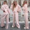 Hooded Top & Wide-Leg Pants Set