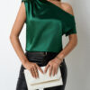 Asymmetric Satin Top