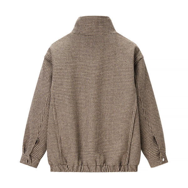 Checked Bomber Jacket